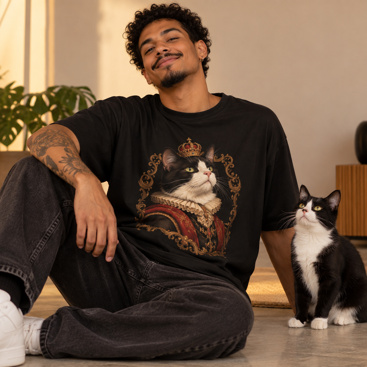 Camiseta oversized personalizada Realeza Pet